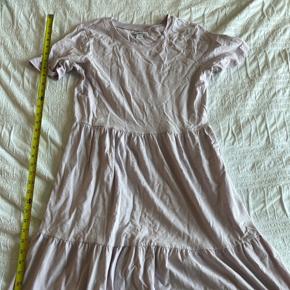 Amazon Essentials Cotton Tiered Lavender Dress Size Medium